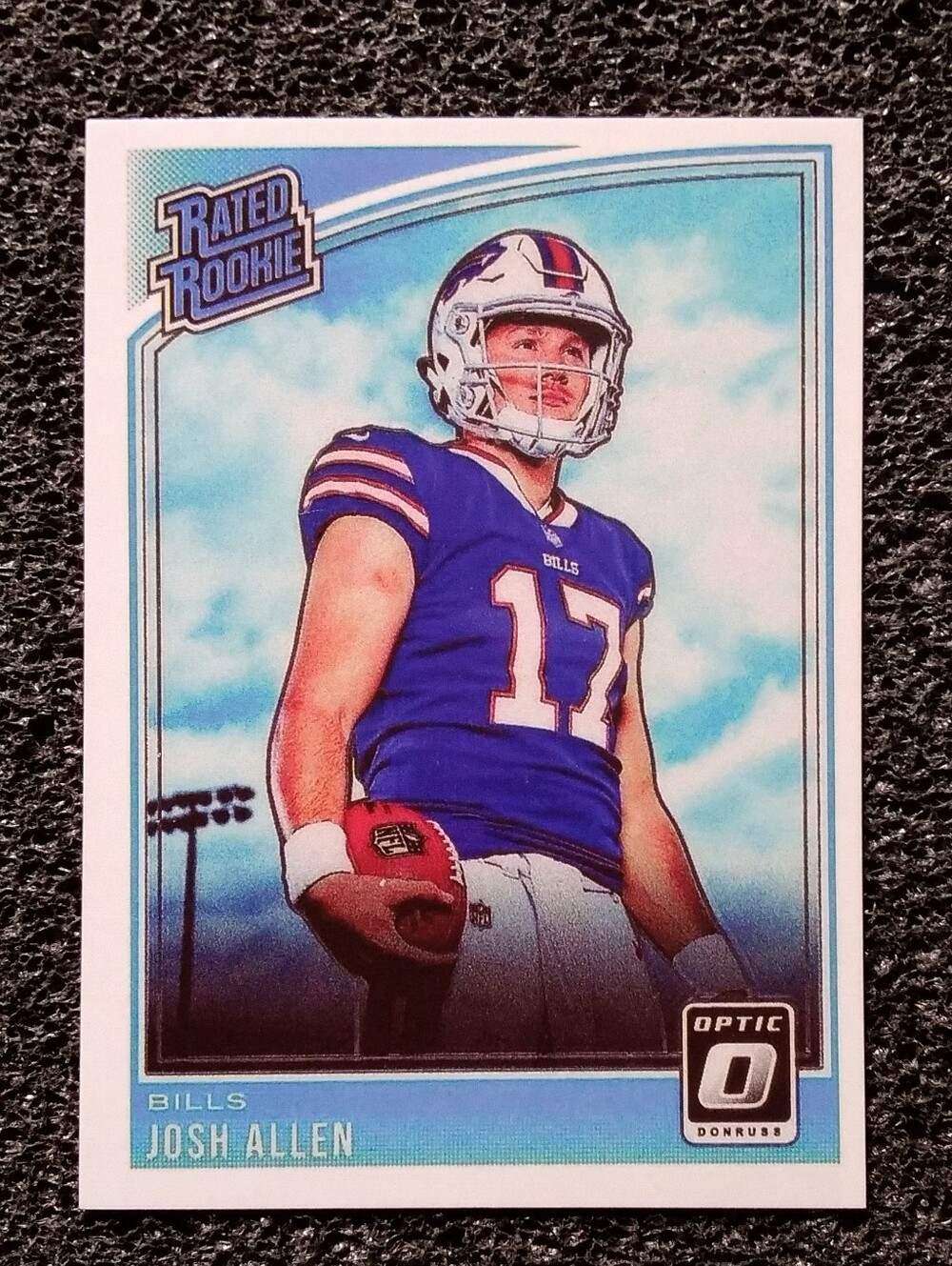 Josh Allen Rated Rookie Donruss Optic Football Card - Blue/White